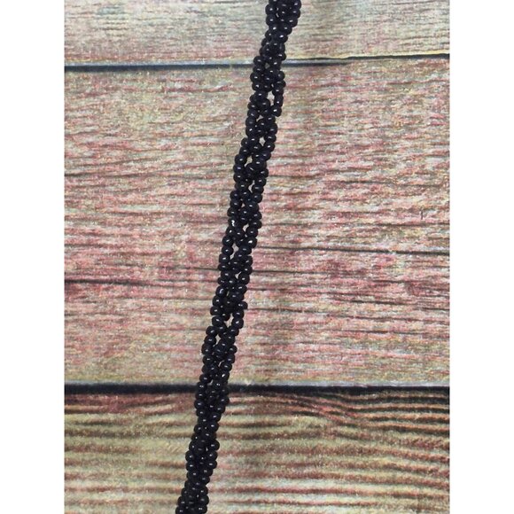 La Regale Vintage Evening Bag Black Rhinestone Beaded Clutch Purse Prom Formal - Picture 7 of 12